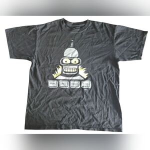 Ropple Junction Futurama Bender Shirt Men's Large Matt Groening Cartoon Comedy